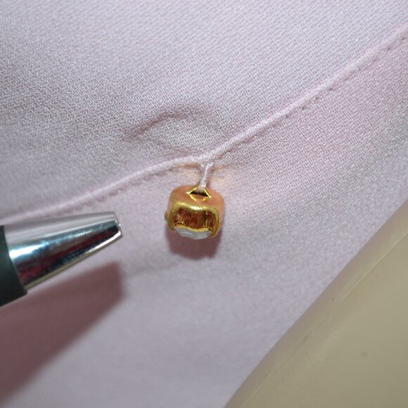 Sonia Rykiel Designer Minimalist Pastel Pink Bias Crystal Fit Flare Dress 36 S 4 - Picture 7 of 9